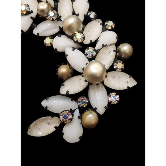 Vintage Signed Kramer Unique Rhinestone Brooch (A3956) - Picture 2 of 5